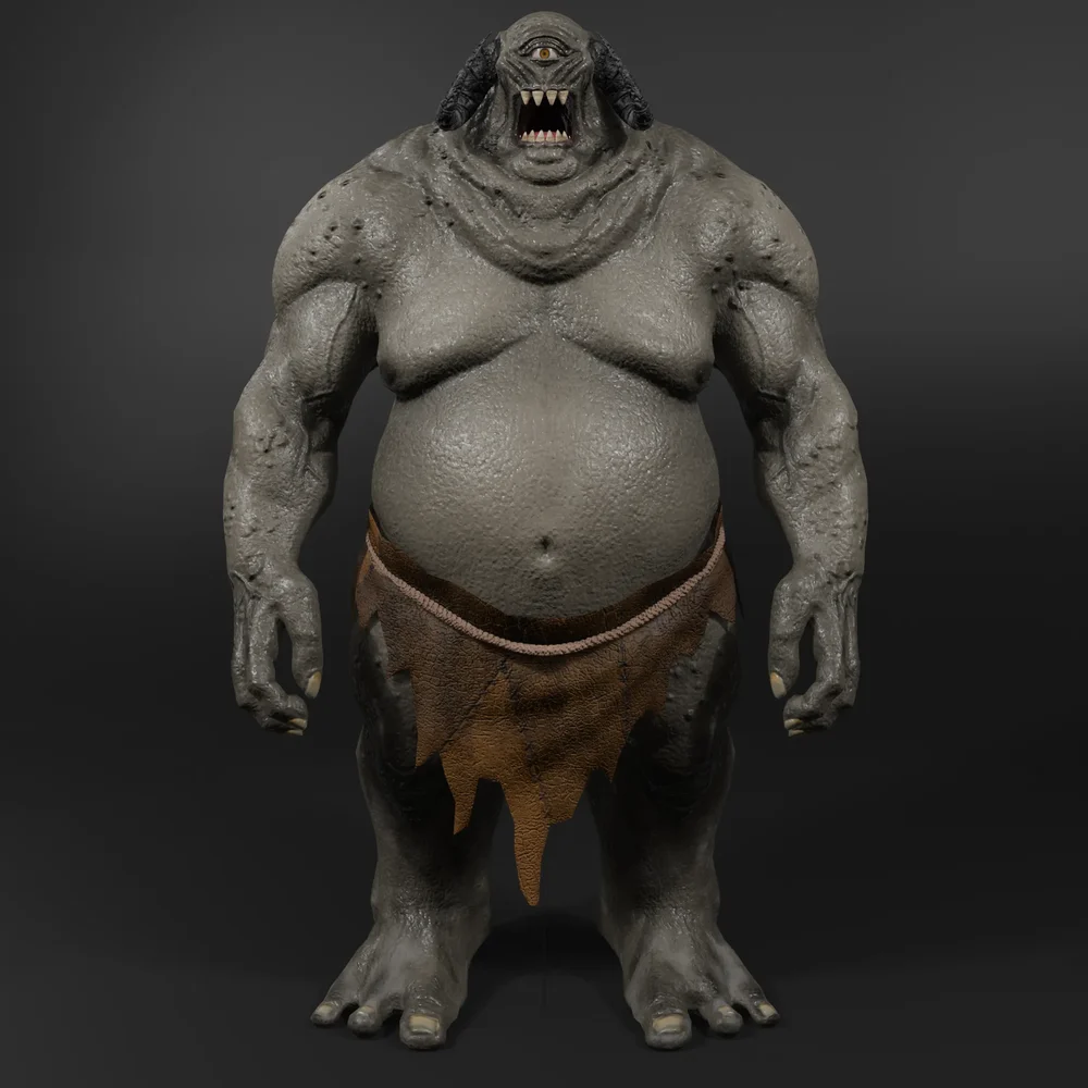 One Eye Monster-Rigged-Lowpoly