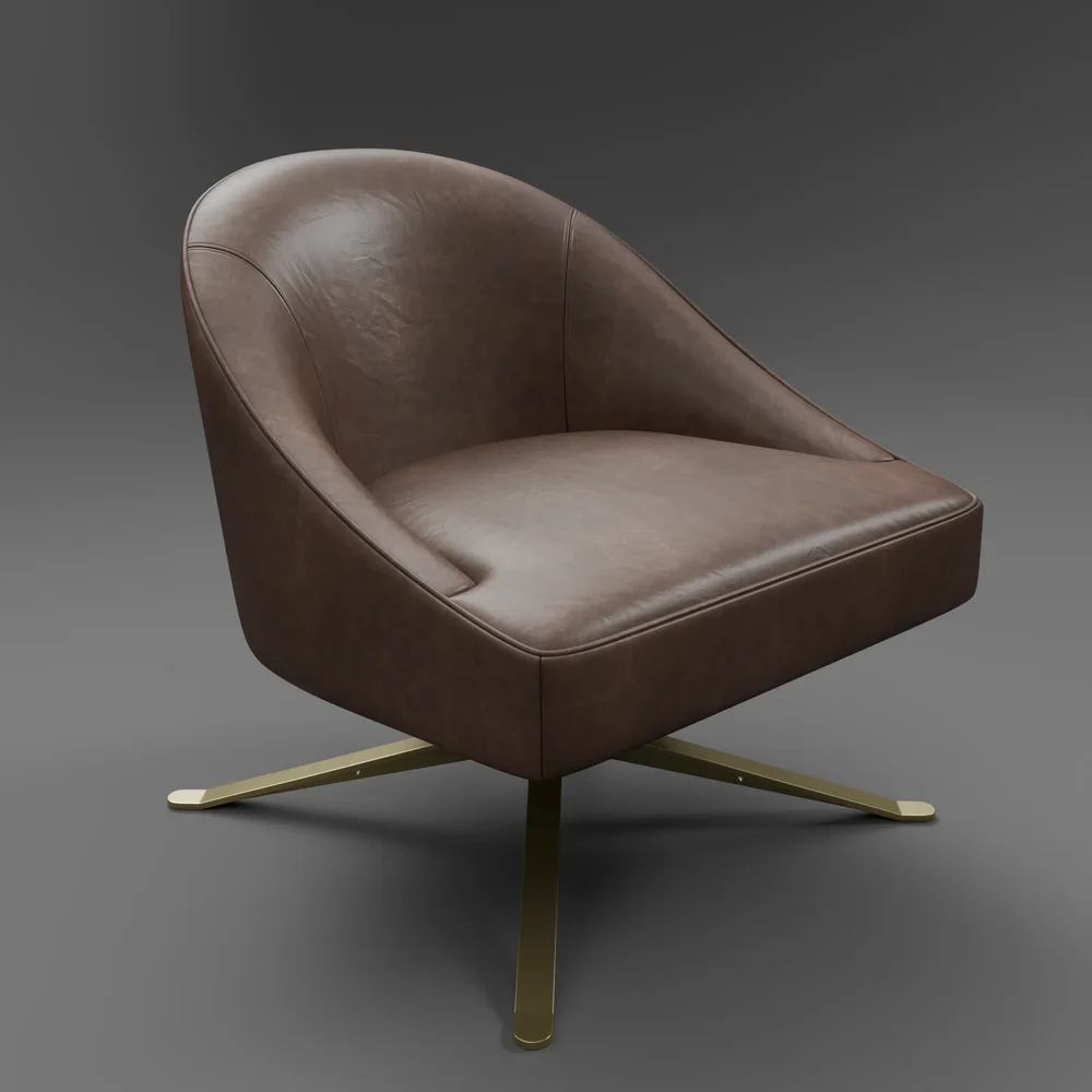 Porter Leather Swivel Chair