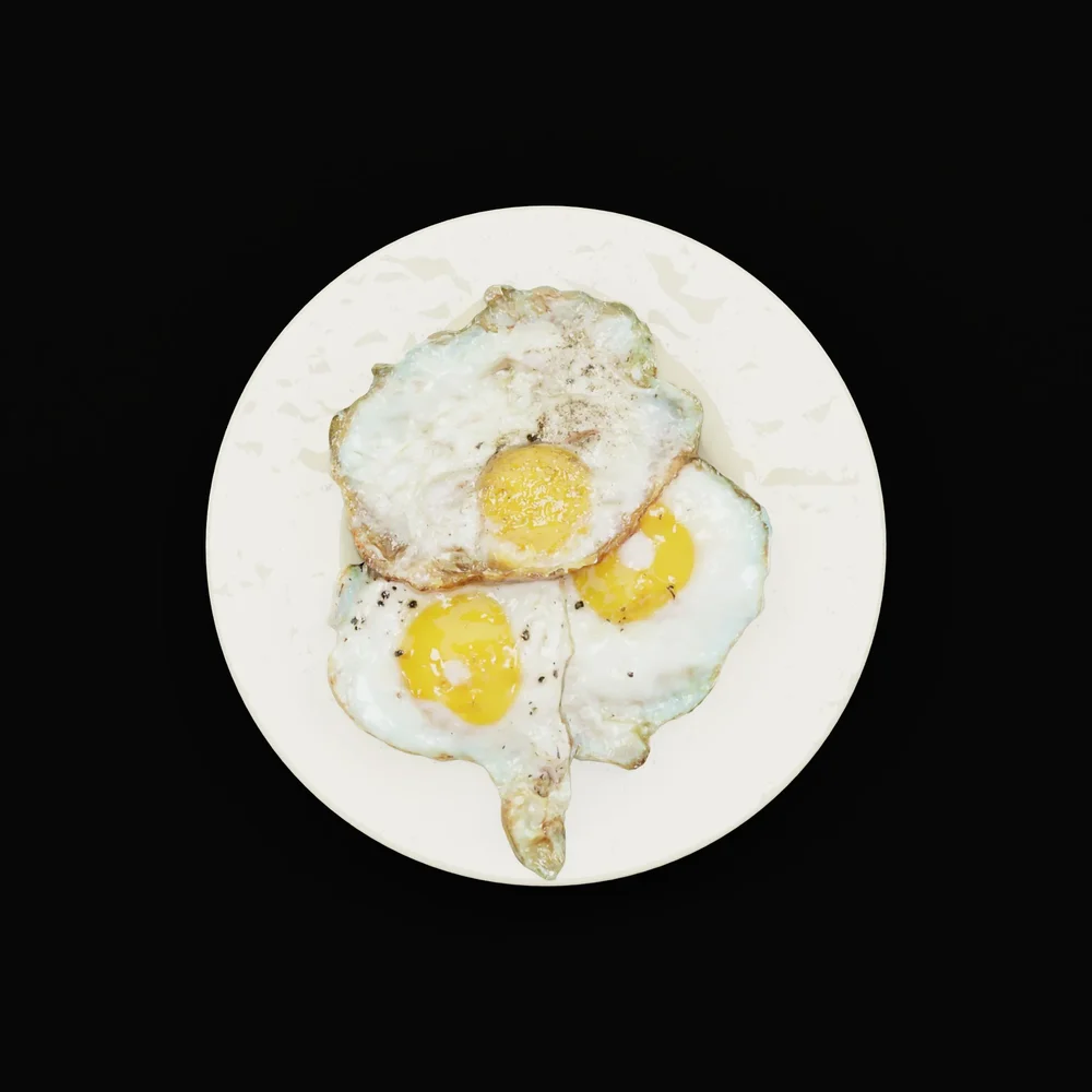 Sunny Fried Eggs Plate Meal