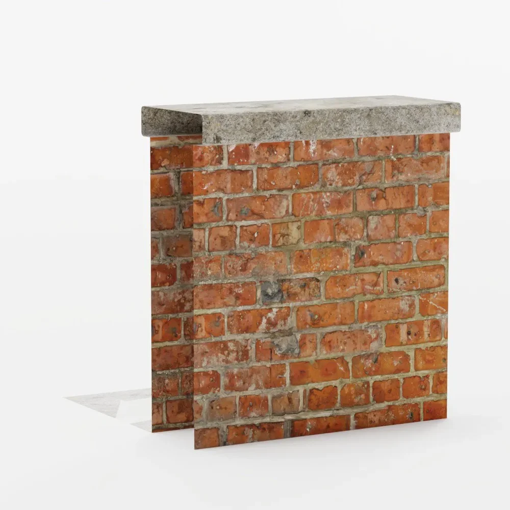 Brick Wall Roof End 1x1