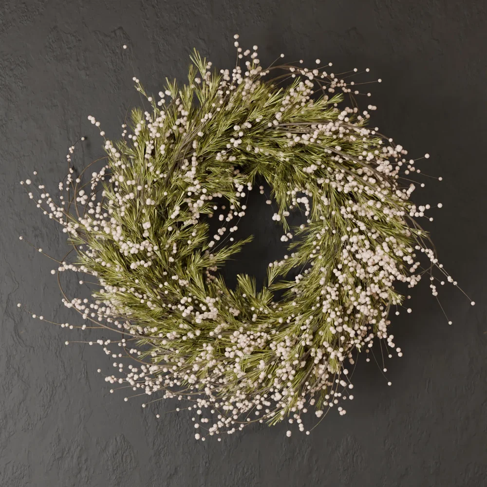 Sj-Wreath With Cream Flower