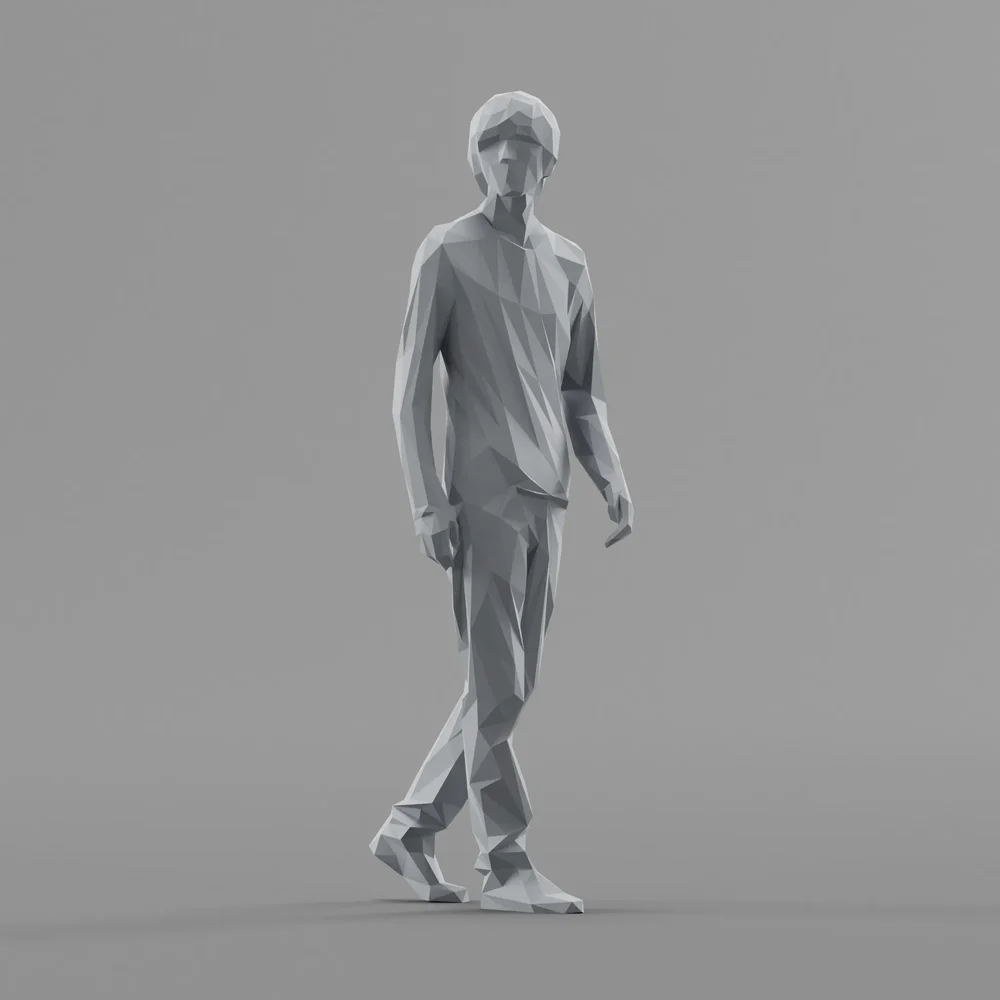 Lowpoly Male Walking
