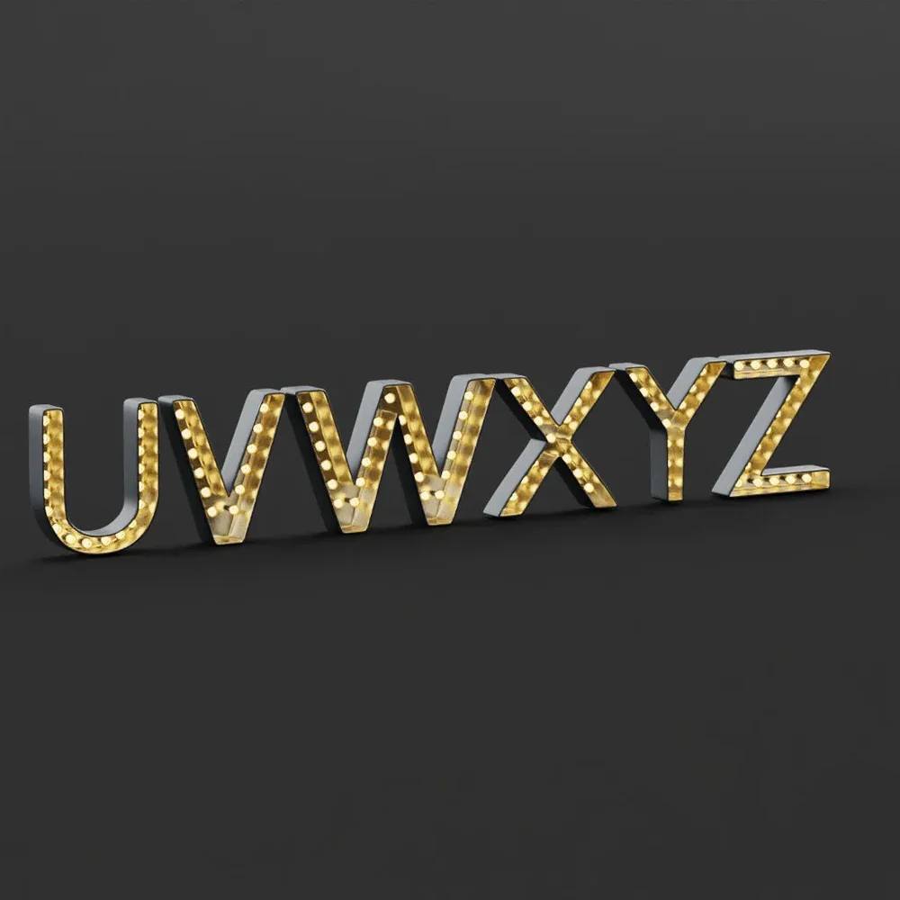 Marquee Alphabet Light Box Uvwxyz