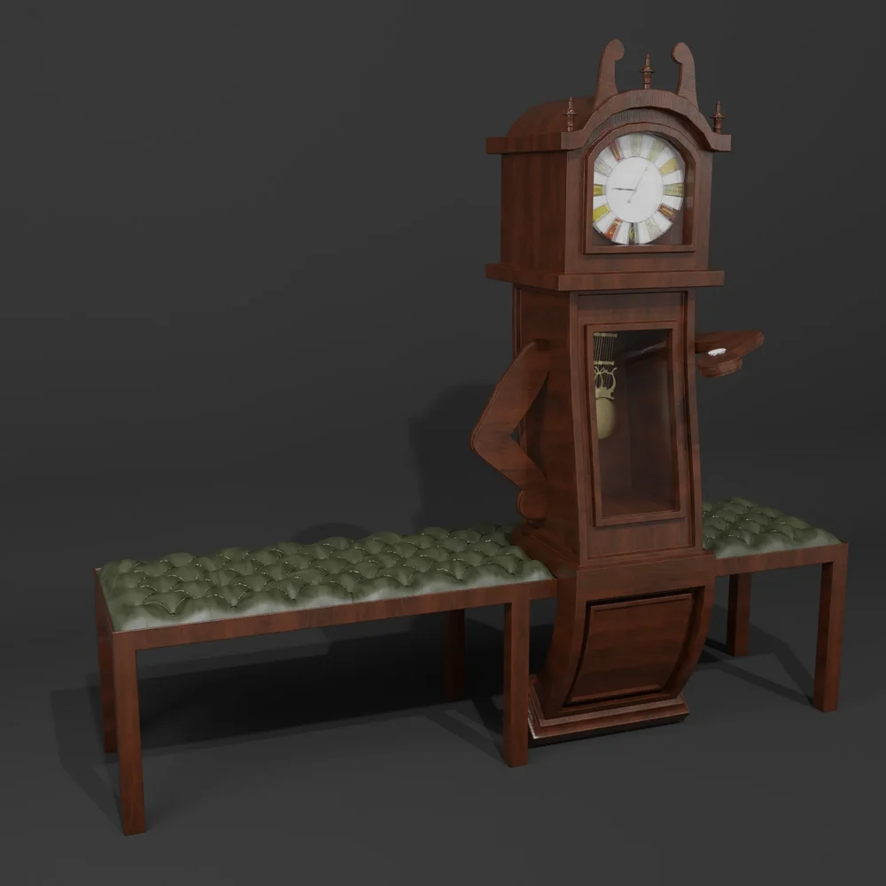 Waiting Grandfather Clock