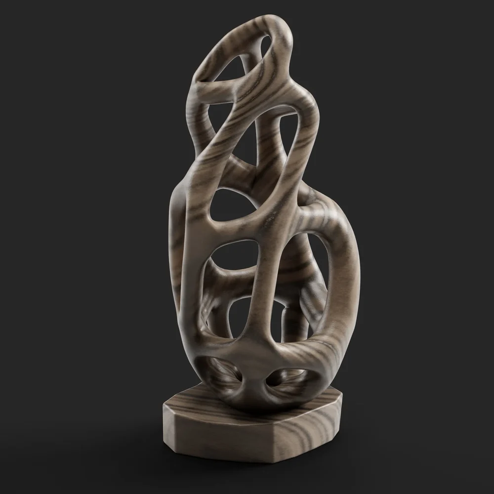Wooden Porous Sculpture
