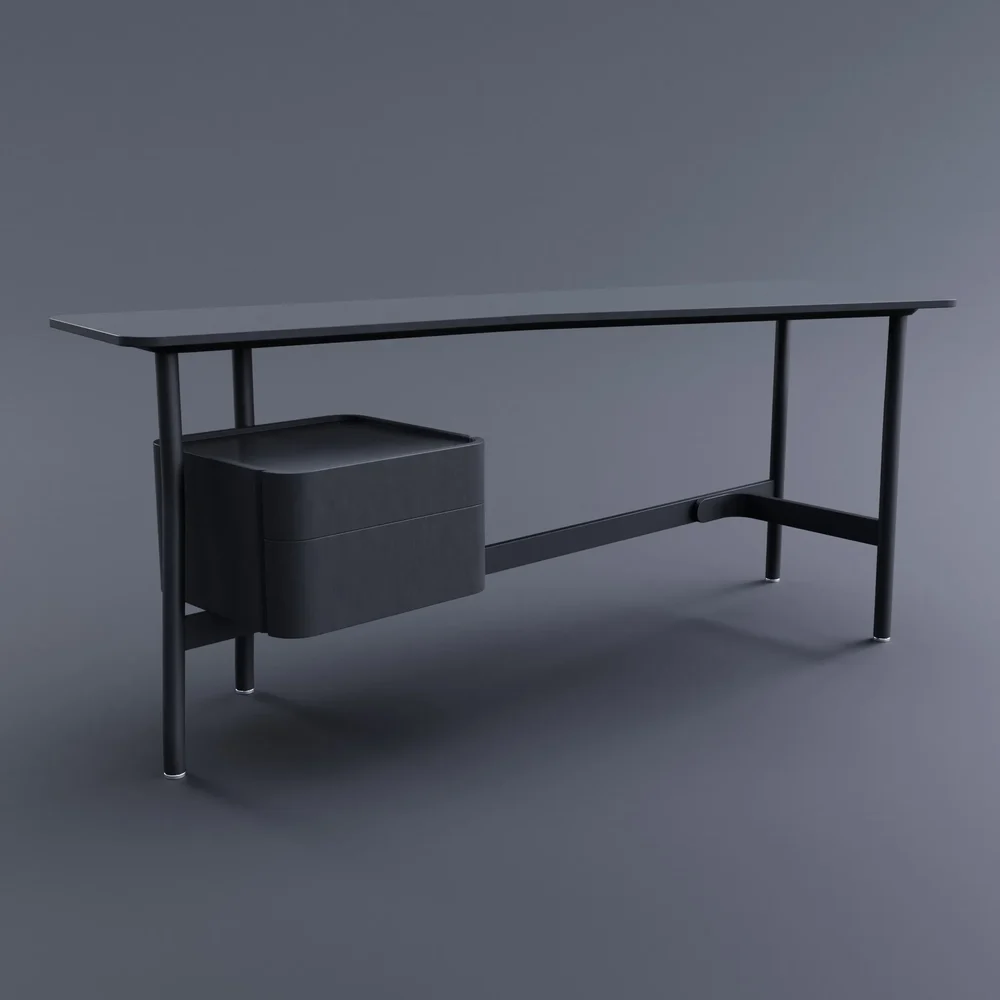 L40 Sled Desk (Left Drawer)