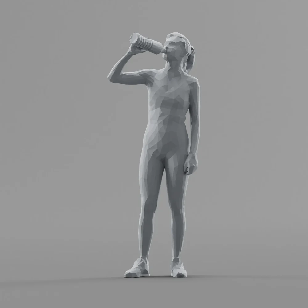 Lowpoly Fitness Girl
