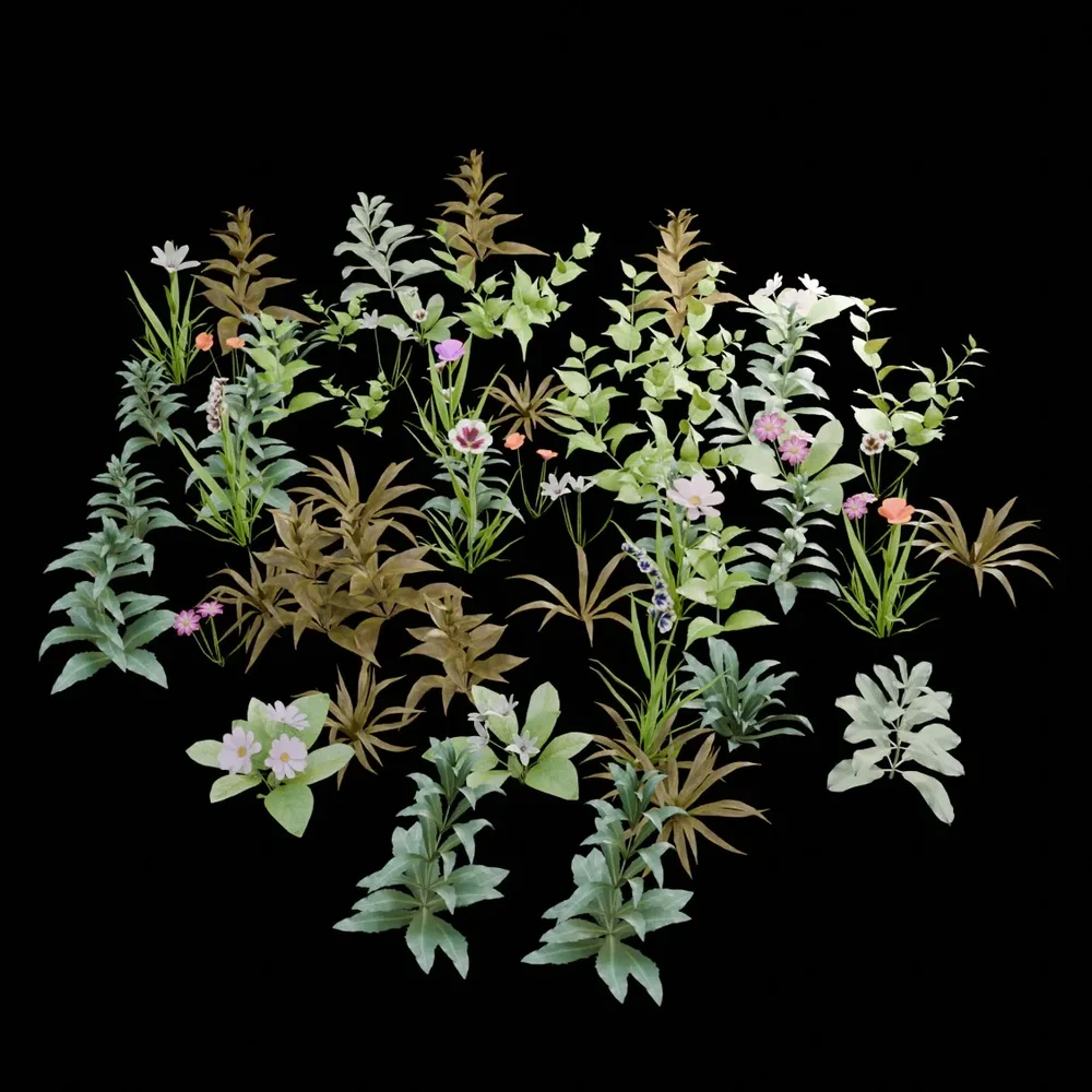 Realistic Outdoor Flowers