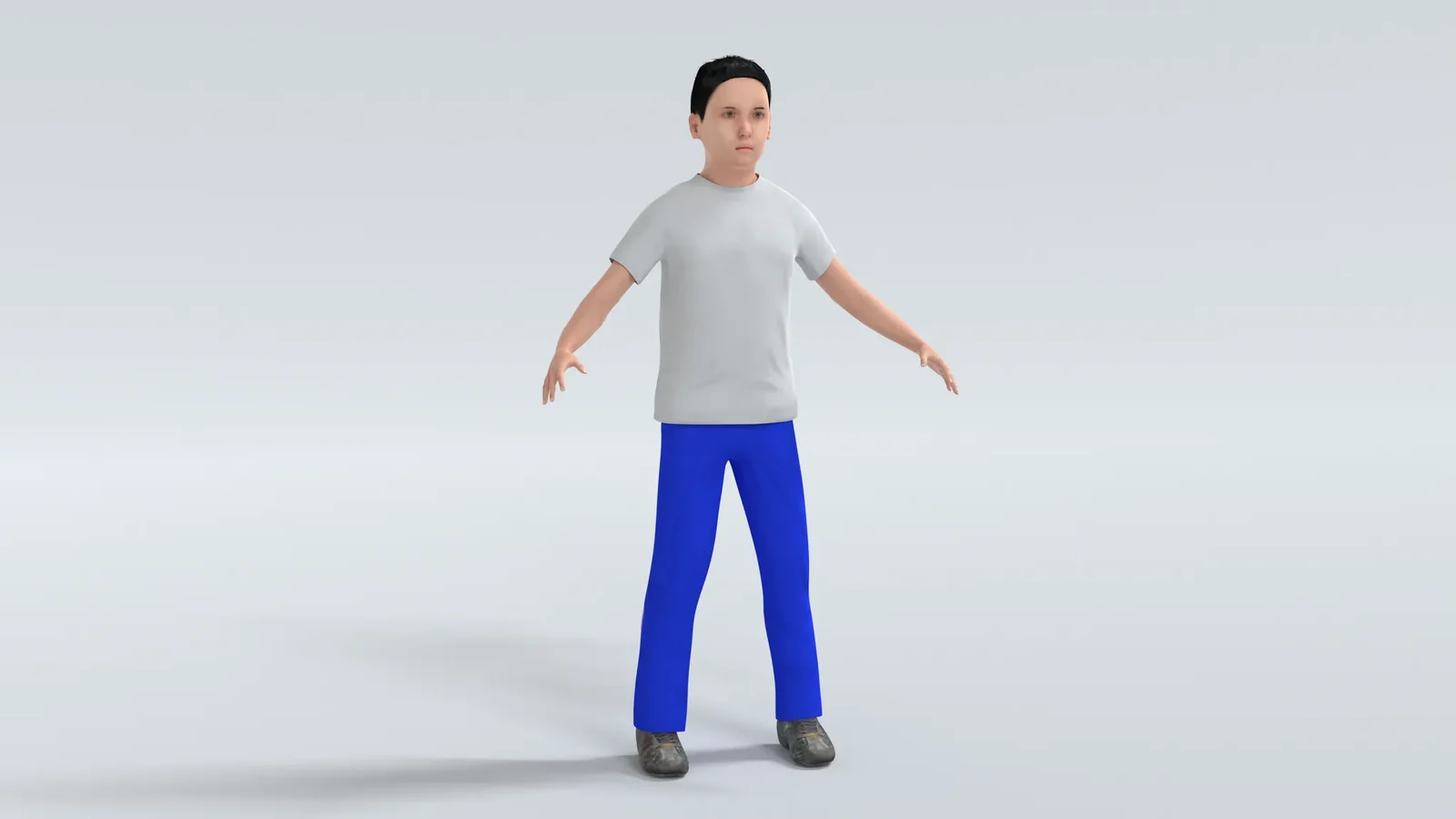 Steve Kid Character Rigged