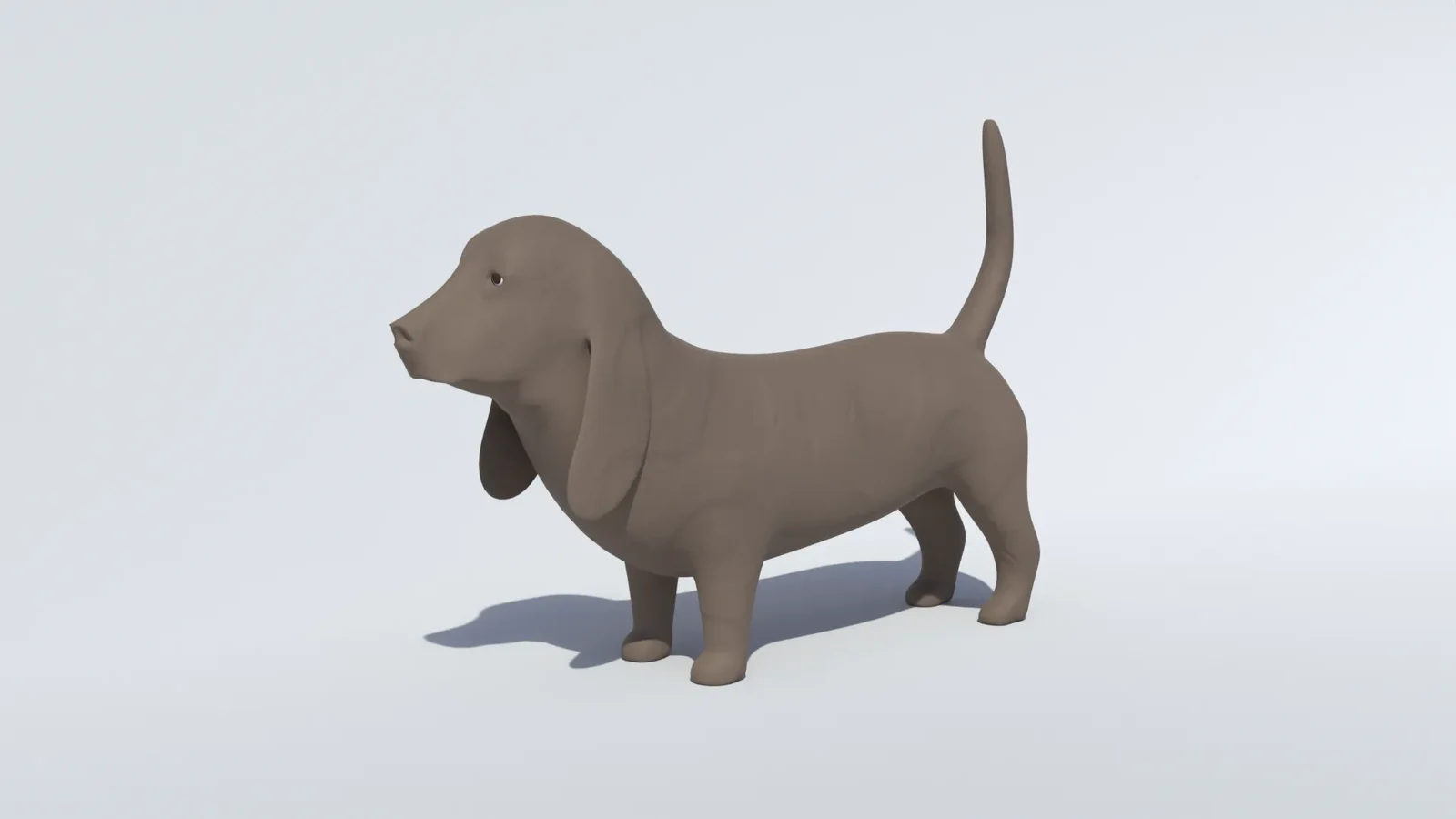 Cartoon Clay Basset Hound