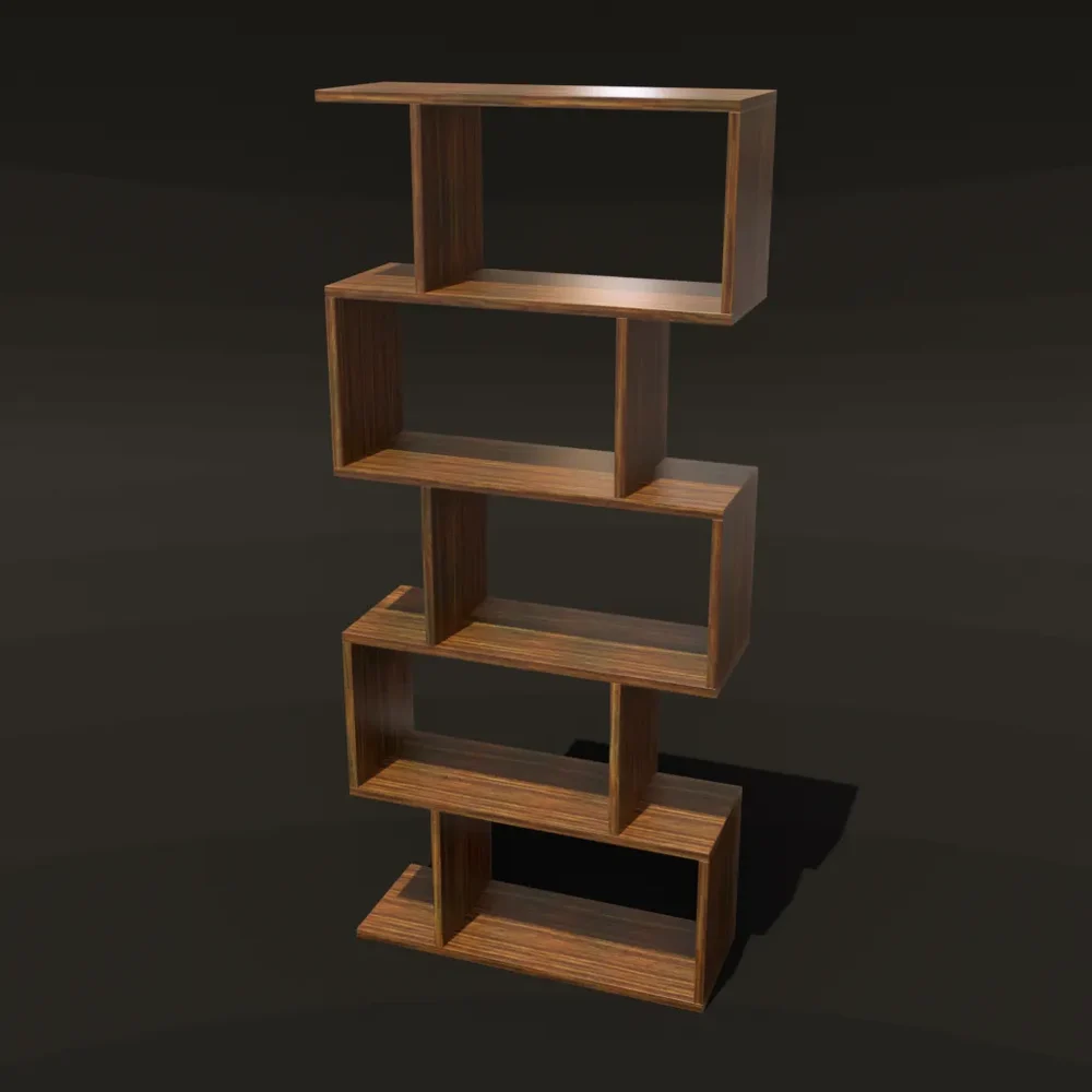 Books Decor Zigzag Shelf