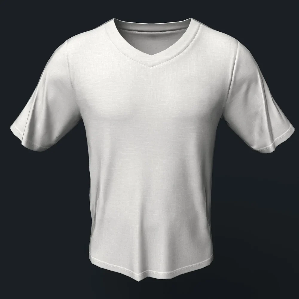 White V-Neck T-Shirt