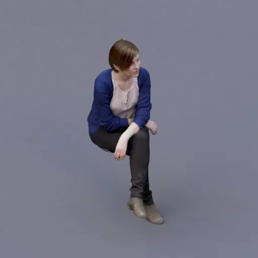 Sitting Young Lady - Sasa