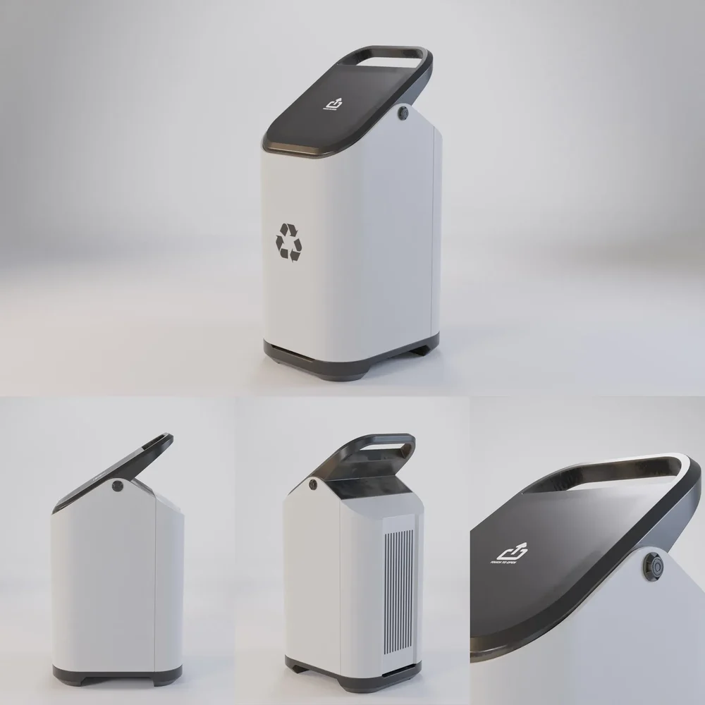 Modern Trash Bin Concept 20x25x47