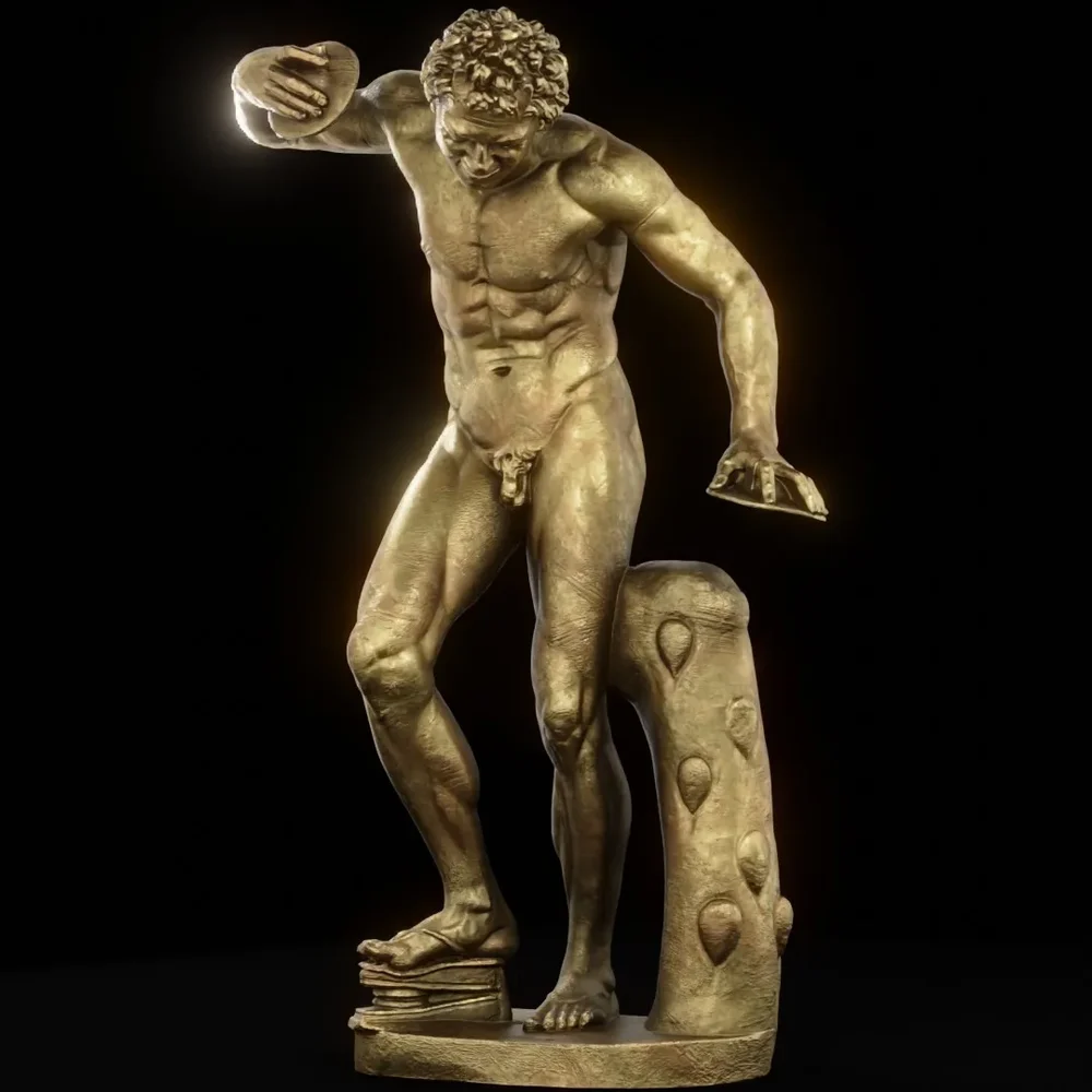 Brass Dancing Satyr