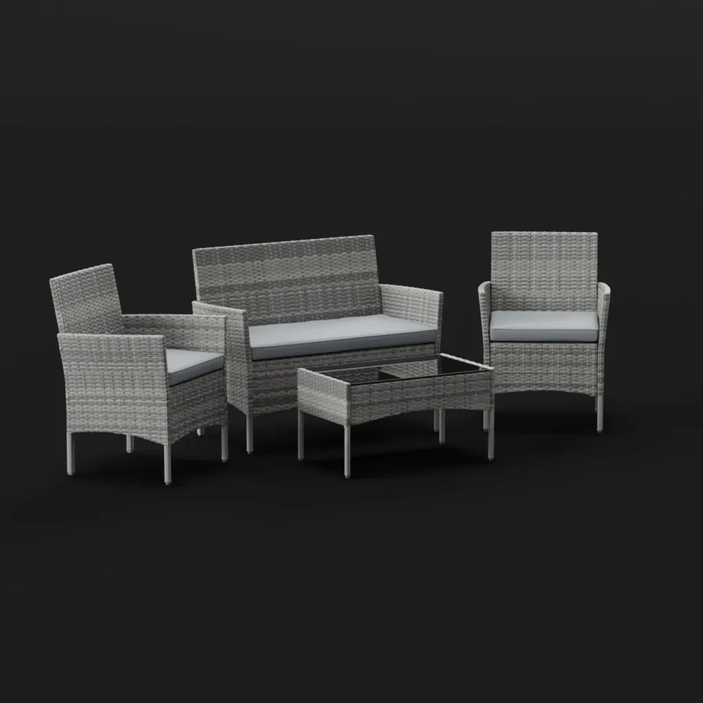 Grey Rattan Outdoor Set