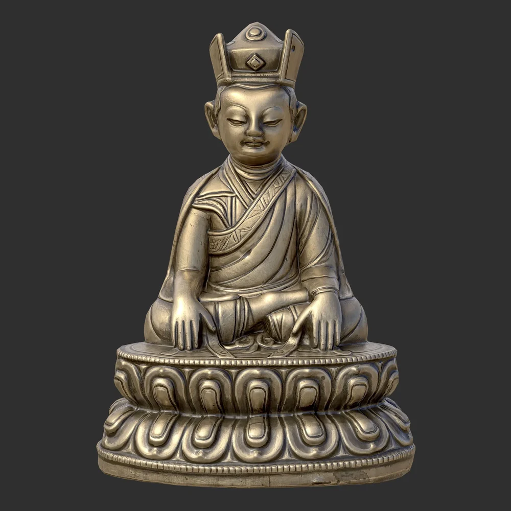 Tibetan Karmapa Lama Statue Bronze