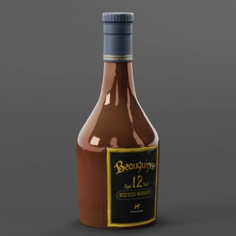 12-Year Aged Scotch Whiskey Bottle