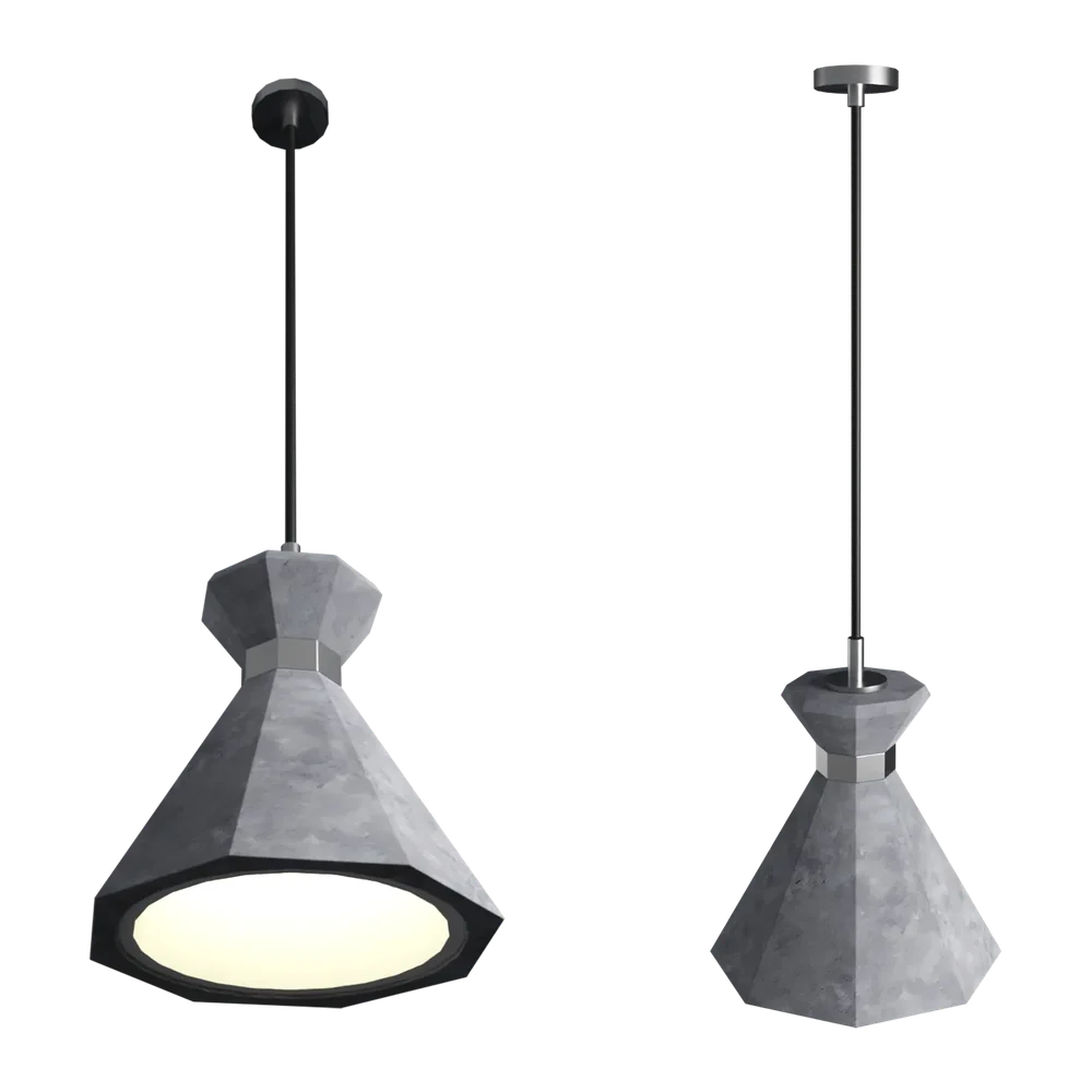 Octagonal Concrete Lamp