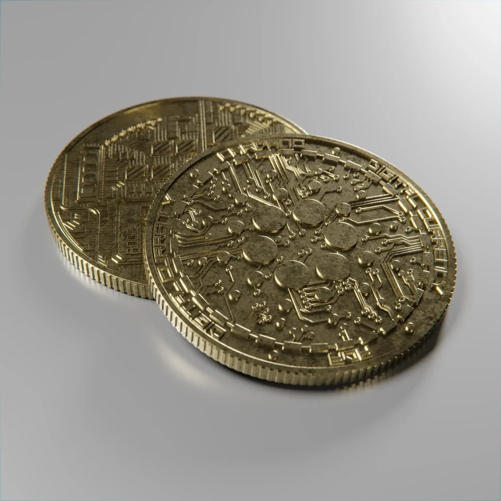 Cardano (Ada) Cryptocurrency Golden Coin