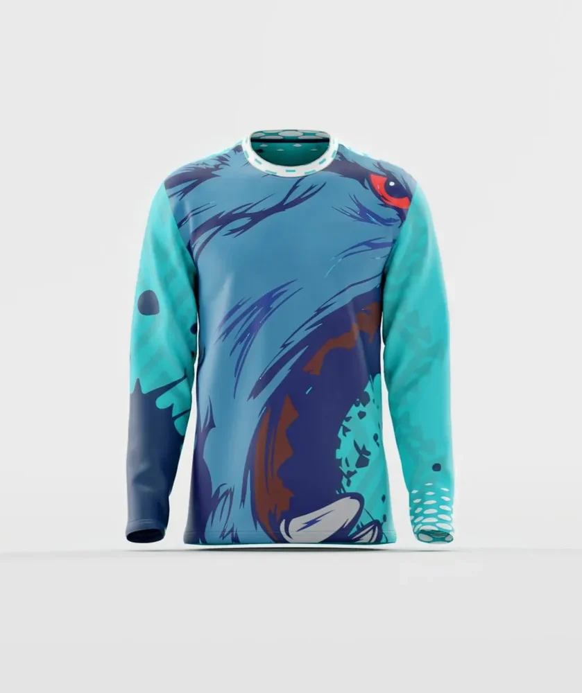 Men's Cyber-Wolf Long Sleeve Jersey