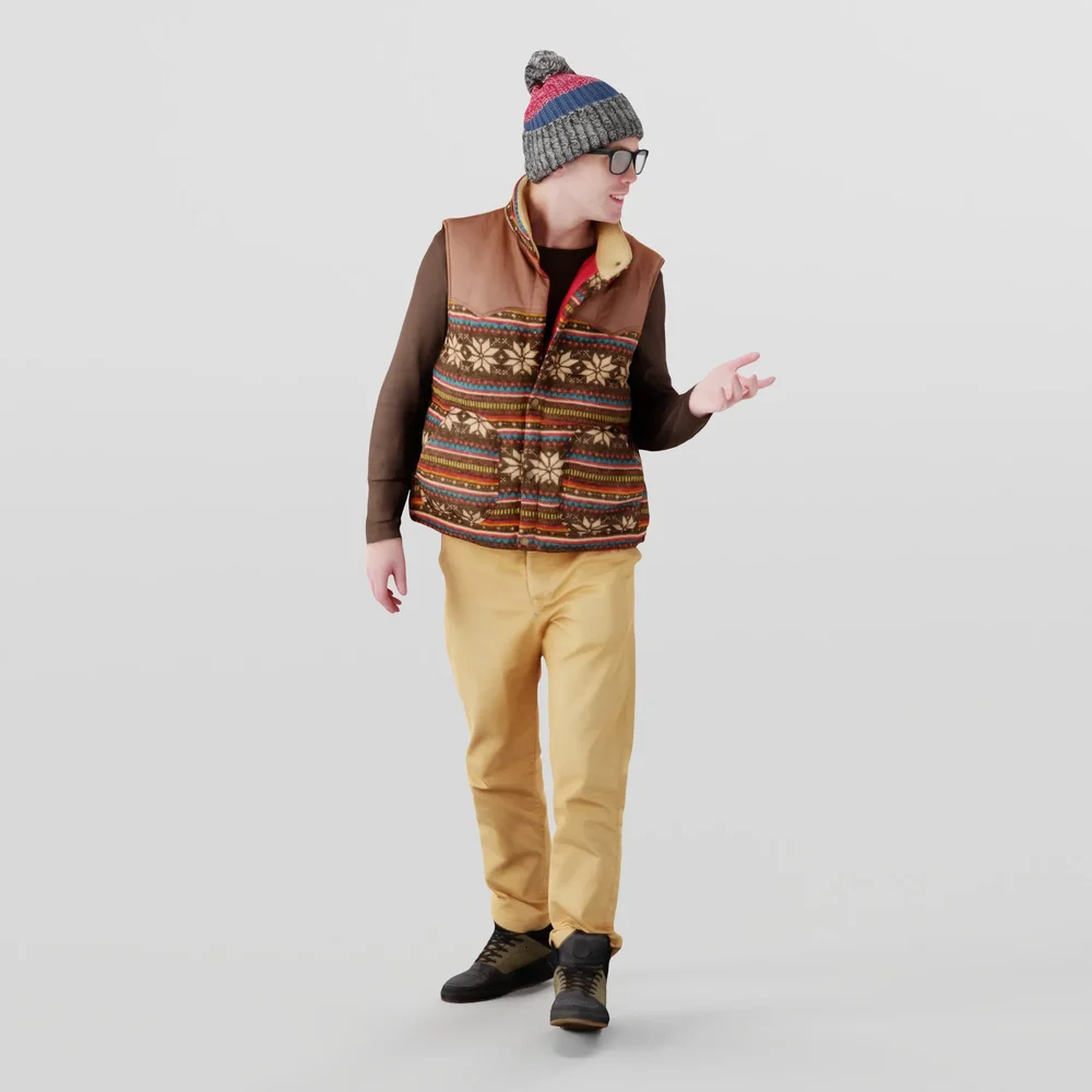A Young Humble Man Walks Talking