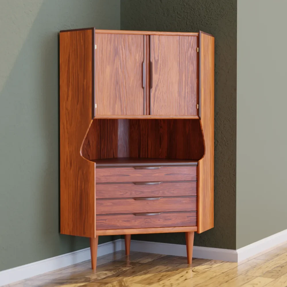 Danish Vintage Corner Cabinet