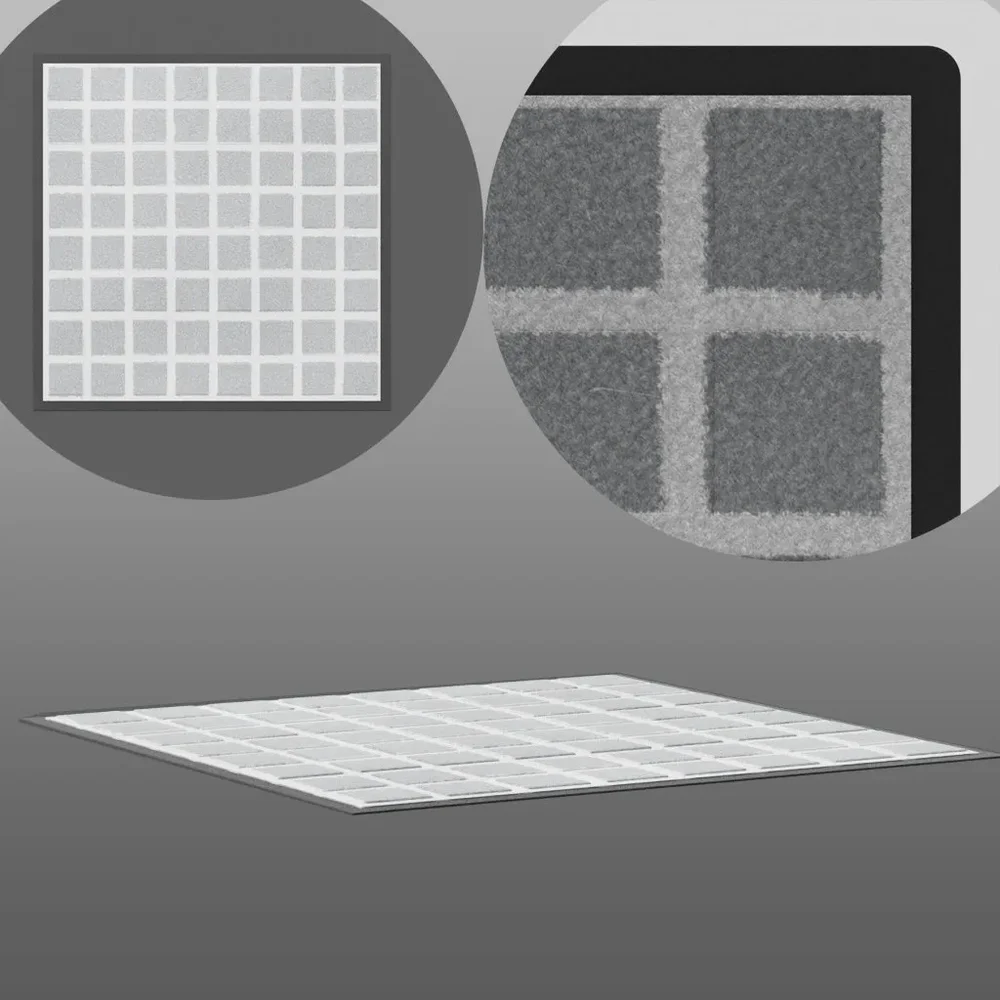 Grey Square Floor Carpet