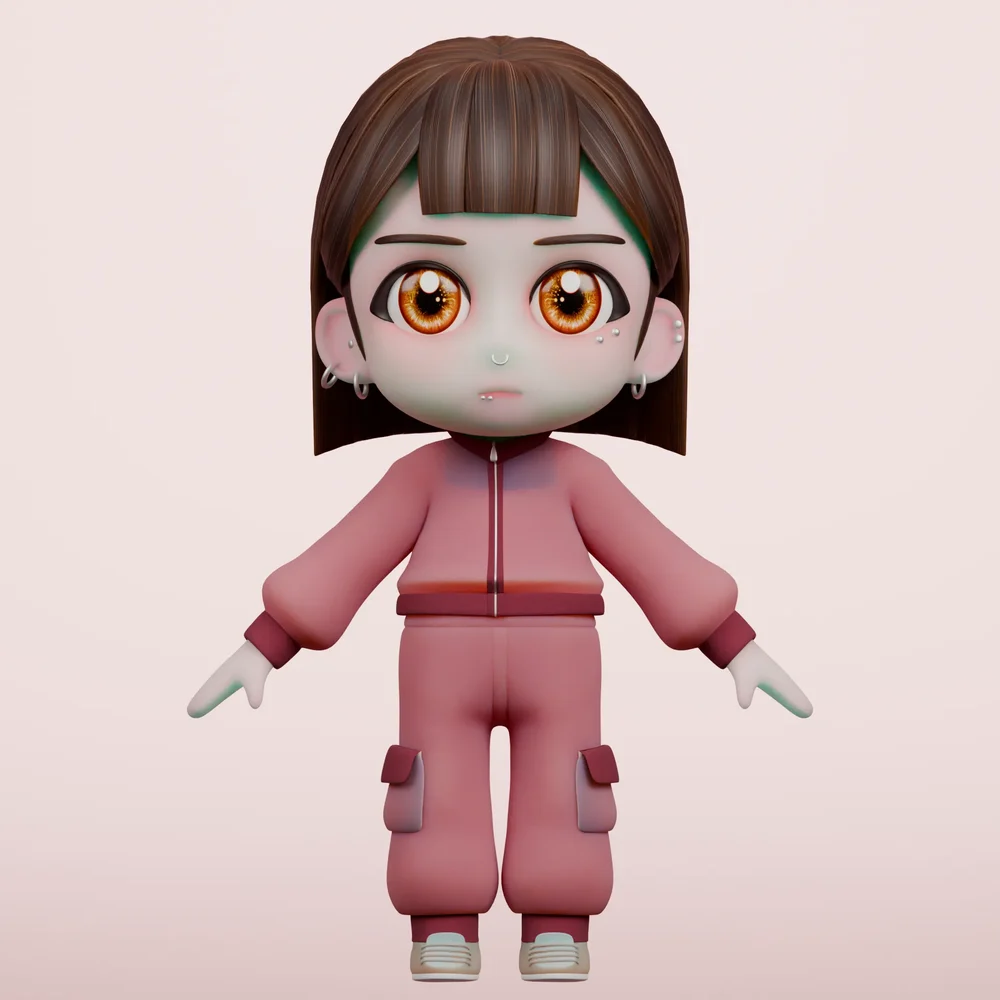 A Girl With A Bob Haircut And Piercings