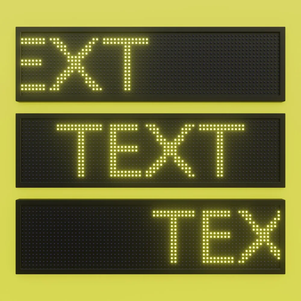Animated Led Text Display (Geonodes)