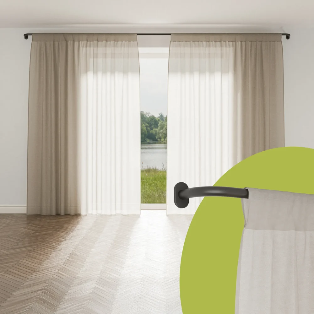 Curtain Beige Linen - Standard Wide 925c01b2-5f3c-4f3a-af5c-6e75a1a5a76e