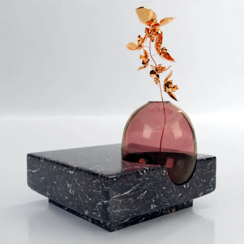 Decor Glass&Stone Vase
