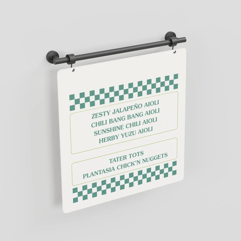 Resturant Wall Mounted Menu Sign