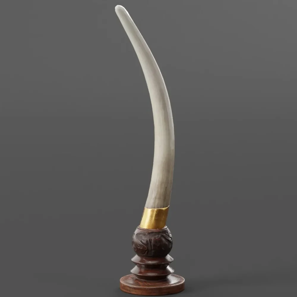 Tusk Ornament Sculpted In Blender