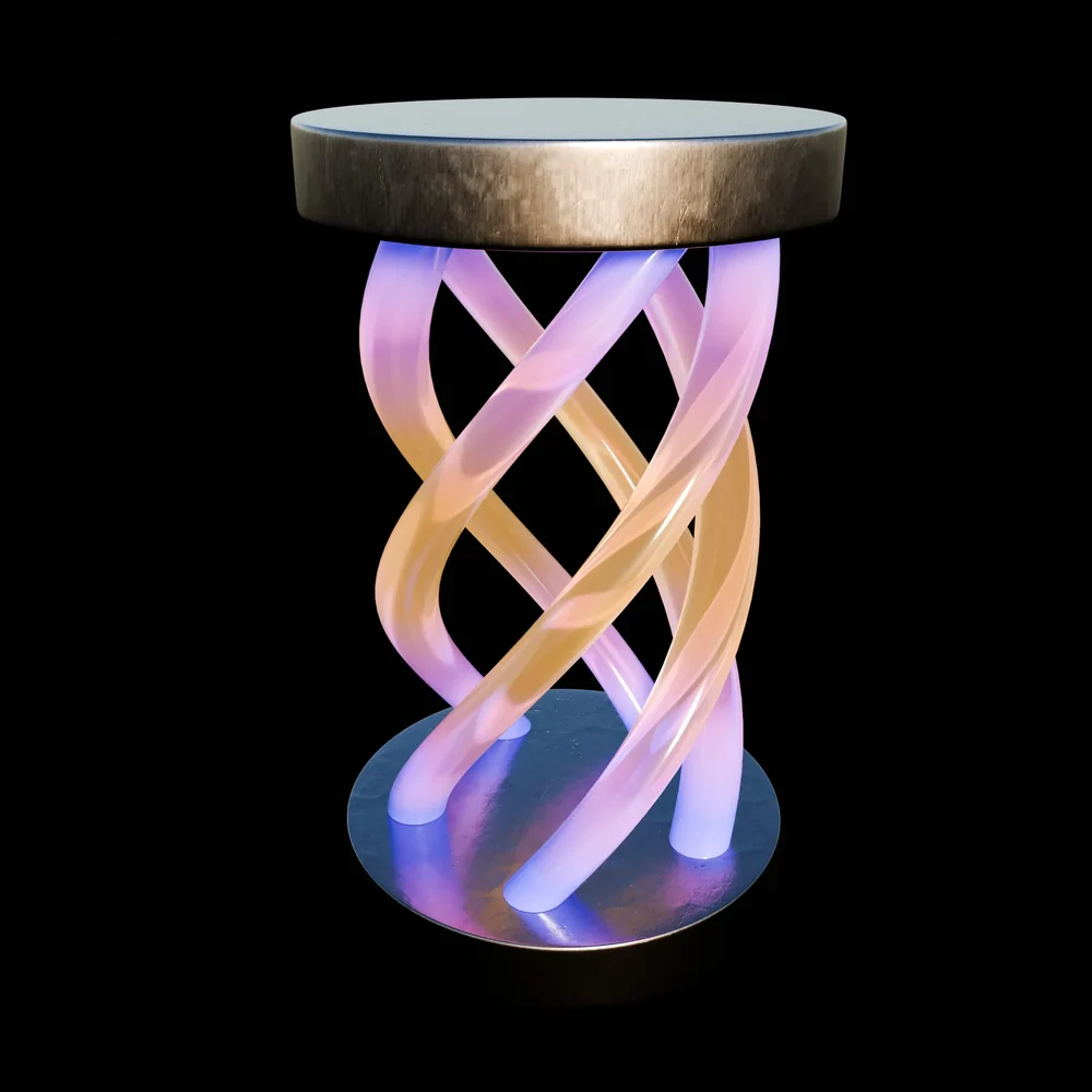 Adjustable Emissive Twisted Pillar Table Lamp