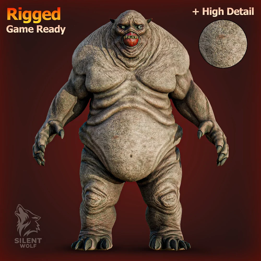Horror Monster Bloodfang-Rigged-Animated