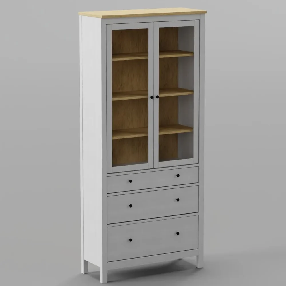 Ikea Hemnes Glass Cabinet White