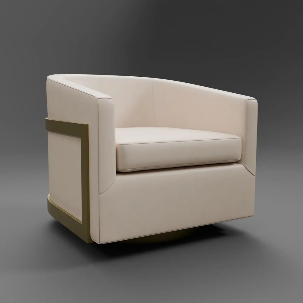 Reginald Leather Swivel Chair
