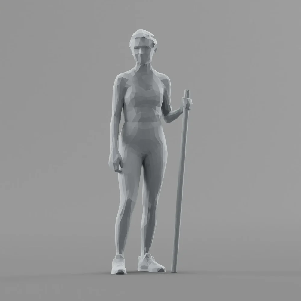 Lowpoly Fitness Girl