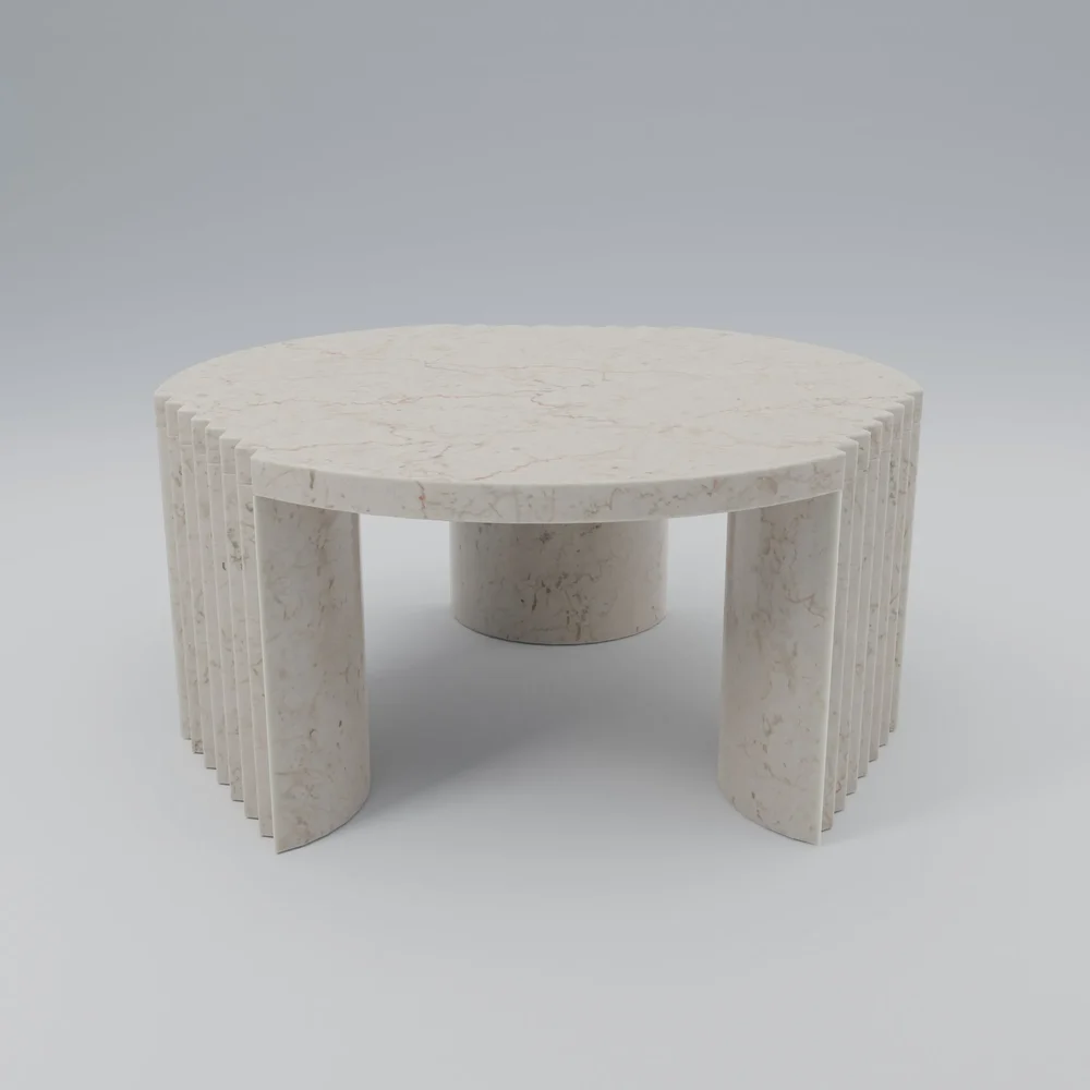 Coffee Table In Marble - Lowpoly