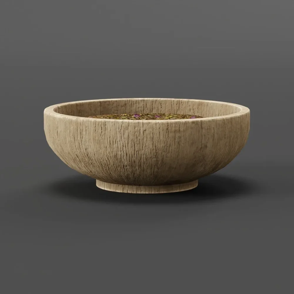Herbalist Bowl With Dried Herbs 02