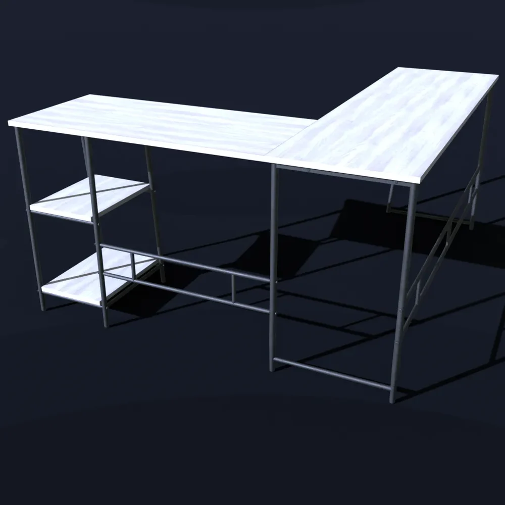 Wooden Modular L-Shape Table Large
