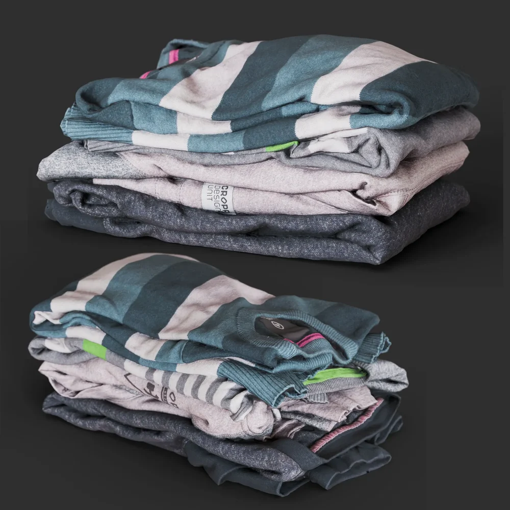 Folded Clothes Stack