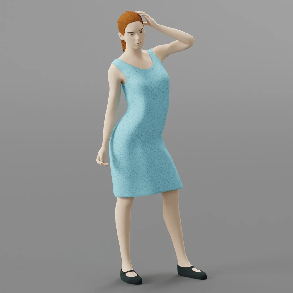 Cartoon Woman Posing