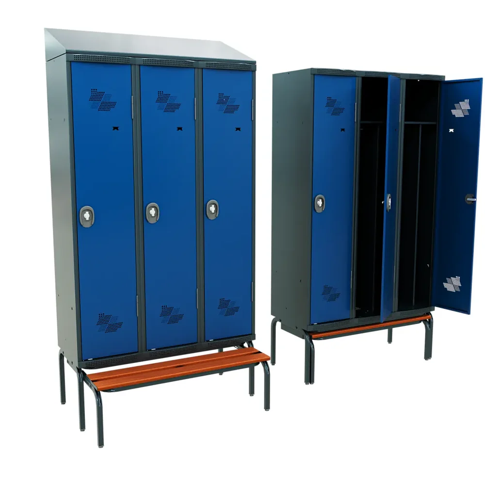 Simple Metallic Locker 400mm/3 Element
