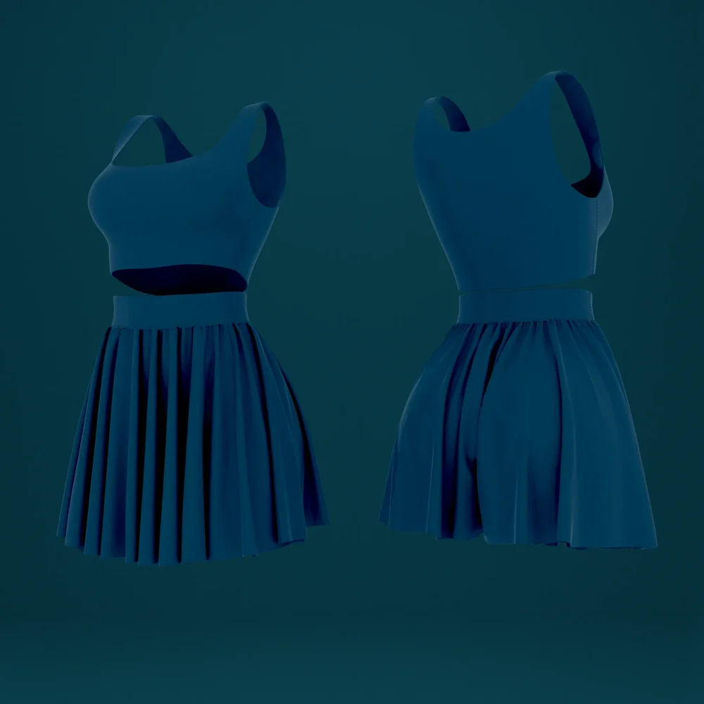 Cropped Top & Mini Skirt