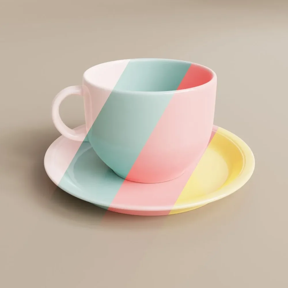 Ceramic Plate & Mug Set