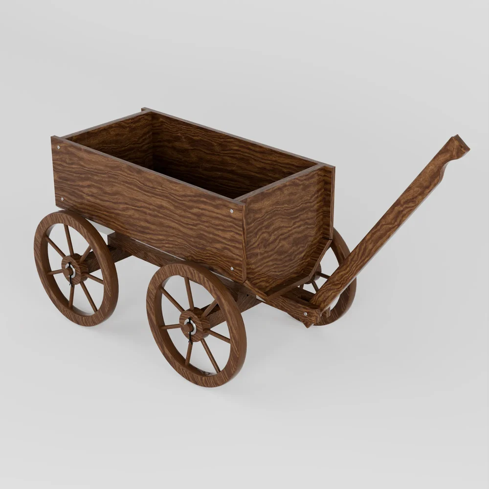 Wood Garden Wagon Planter Fir Wood