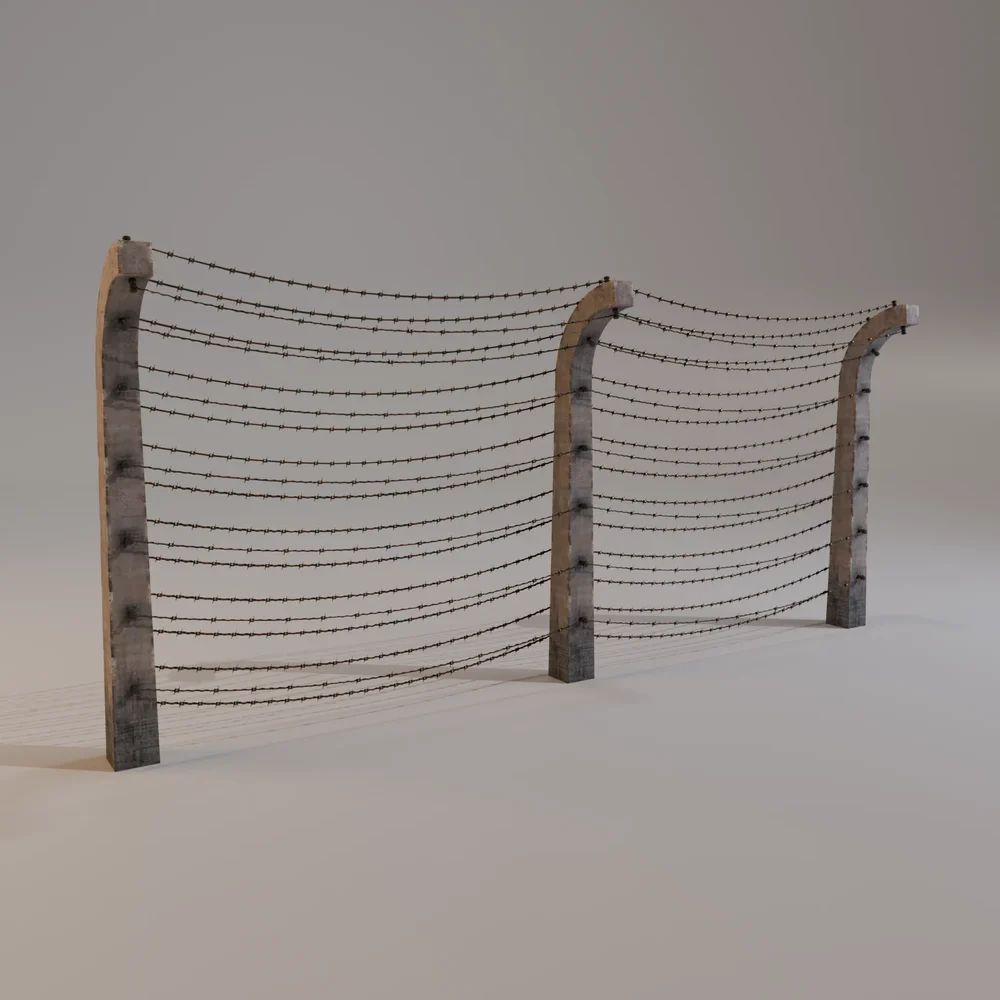 Procedural Wwii Era Concrete Fence