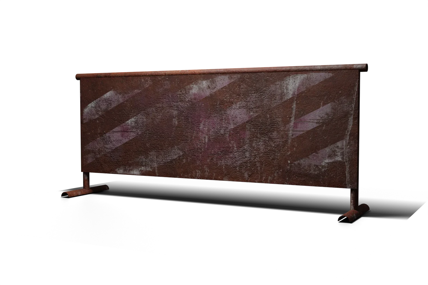 Rusty Old Street Barricade / Road Barrier